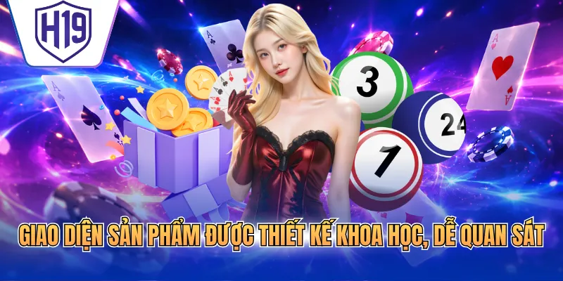 Giao diện sản phẩm được thiết kế khoa học, dễ quan sát